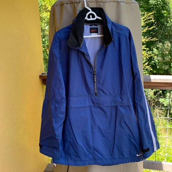 Nike Windbreaker Navy Blue 3/4 Zip-up Men’s XL - Picture 1 of 10